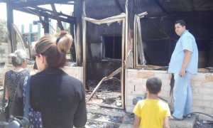 burnt home in Duma